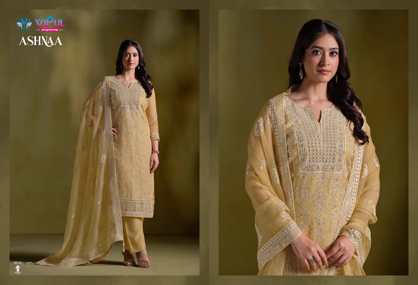 Ashnaa Vipul Chiffon Pant Style Suits Wholesaler India