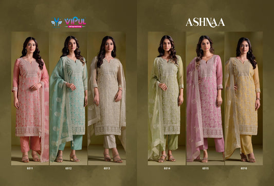 Ashnaa Vipul Chiffon Pant Style Suits Wholesaler India