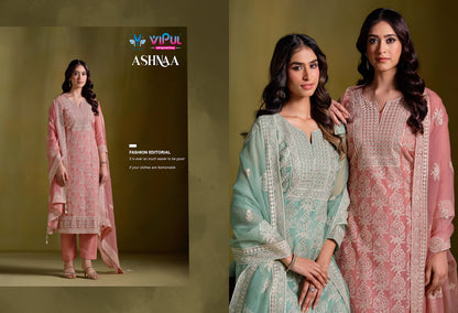 Ashnaa Vipul Chiffon Pant Style Suits Wholesaler India