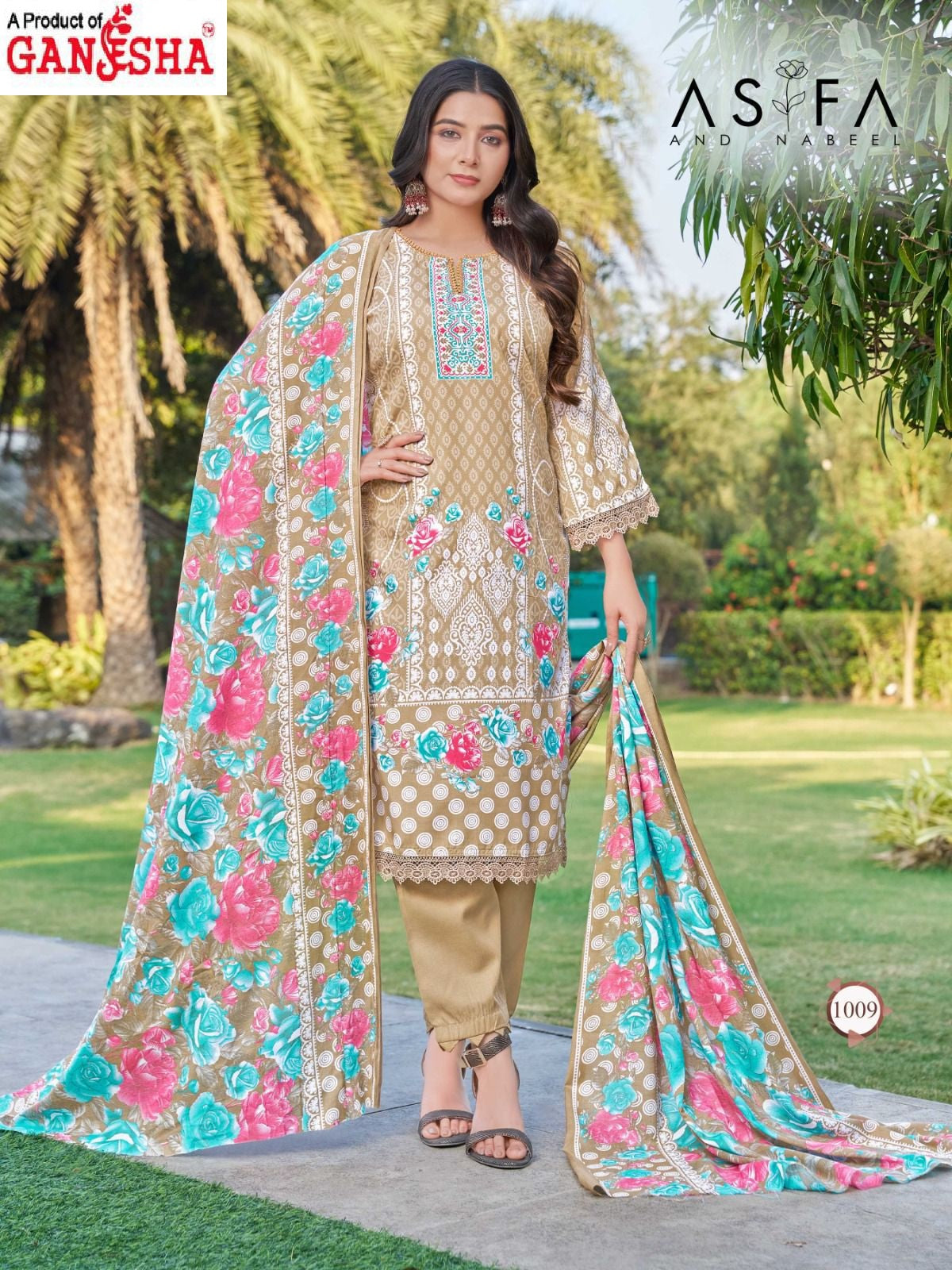 Asifa And Nabeel Vol 1 Heavy Luxury Collection Ganesha Cotton Karachi Salwar Suits Supplier Gujarat