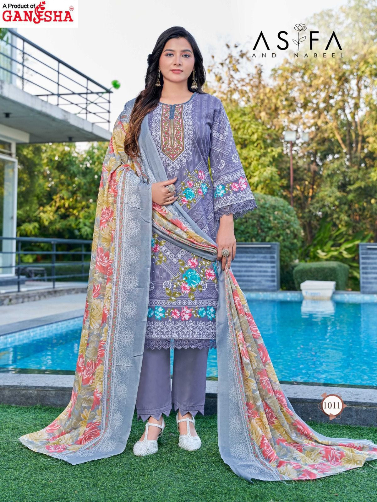 Asifa And Nabeel Vol 1 Heavy Luxury Collection Ganesha Cotton Karachi Salwar Suits Supplier Gujarat