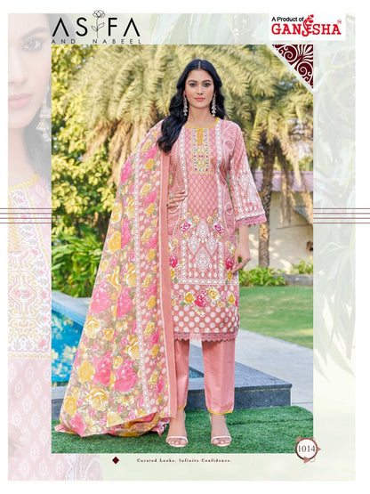 Asifa And Nabeel Vol 1 Heavy Luxury Collection Ganesha Cotton Karachi Salwar Suits Supplier Gujarat