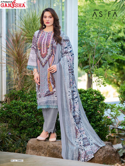 Asifa And Nabeel Vol 5 Ganesha Mix Cotton Karachi Salwar Suits Wholesale Price