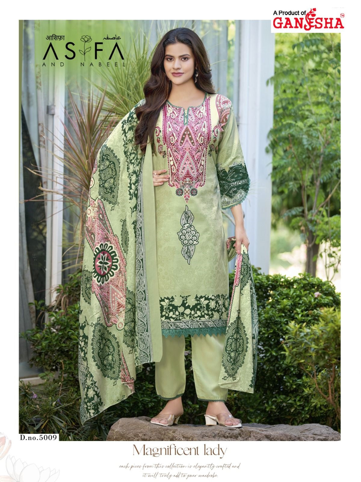 Asifa And Nabeel Vol 5 Ganesha Mix Cotton Karachi Salwar Suits Wholesale Price
