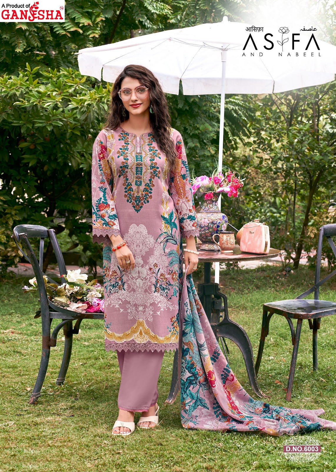 Asifa And Nabeel Vol 6 Ganesha Mix Cotton Karachi Salwar Suits Wholesale Price
