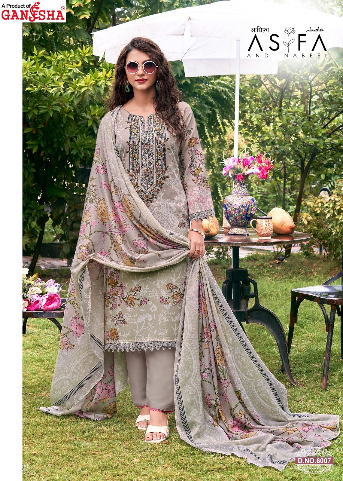 Asifa And Nabeel Vol 6 Ganesha Mix Cotton Karachi Salwar Suits Wholesale Price