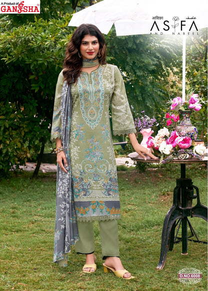 Asifa And Nabeel Vol 6 Ganesha Mix Cotton Karachi Salwar Suits Wholesale Price