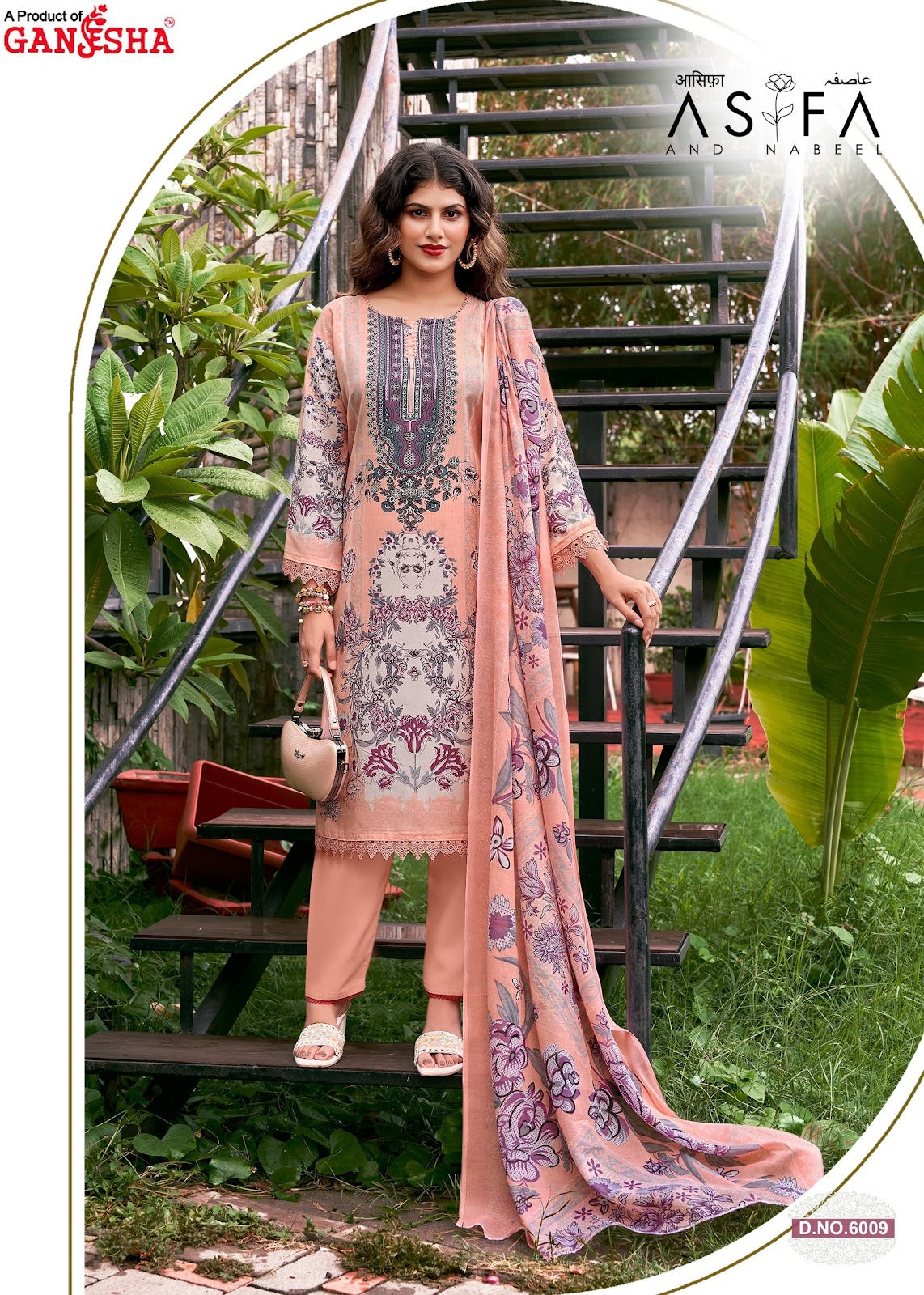 Asifa And Nabeel Vol 6 Ganesha Mix Cotton Karachi Salwar Suits Wholesale Price