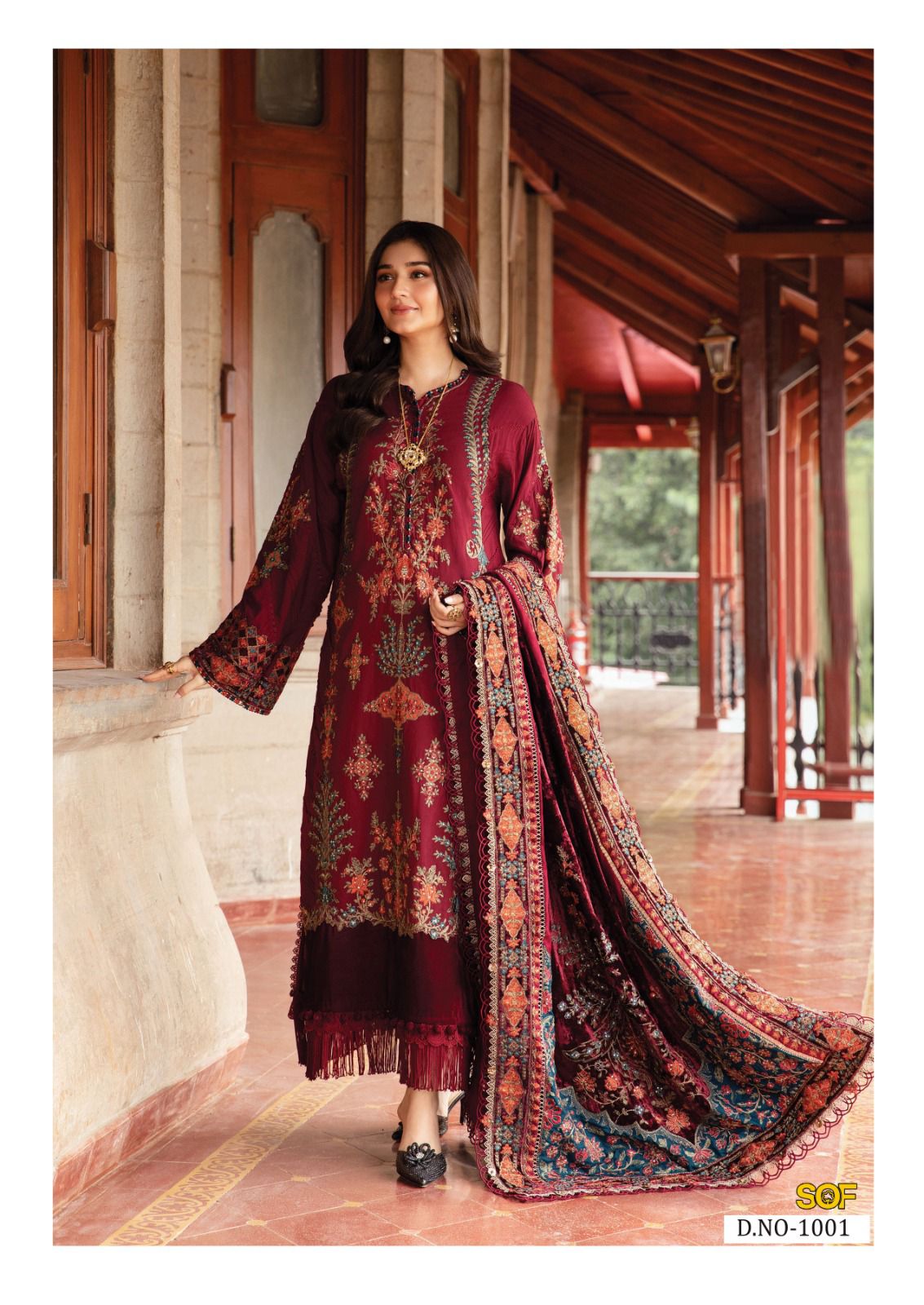 Asim Jofa Heavy Cotton Luxury Collection Shree Om Karachi Salwar Suits Wholesale Price