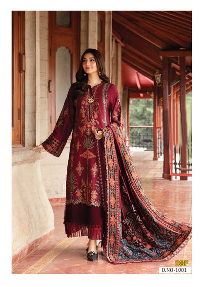 Asim Jofa Heavy Cotton Luxury Collection Shree Om Karachi Salwar Suits Wholesale Price
