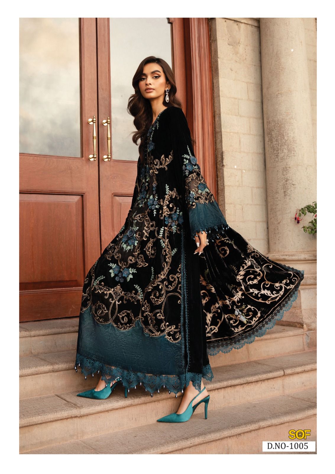 Asim Jofa Heavy Cotton Luxury Collection Shree Om Karachi Salwar Suits Wholesale Price