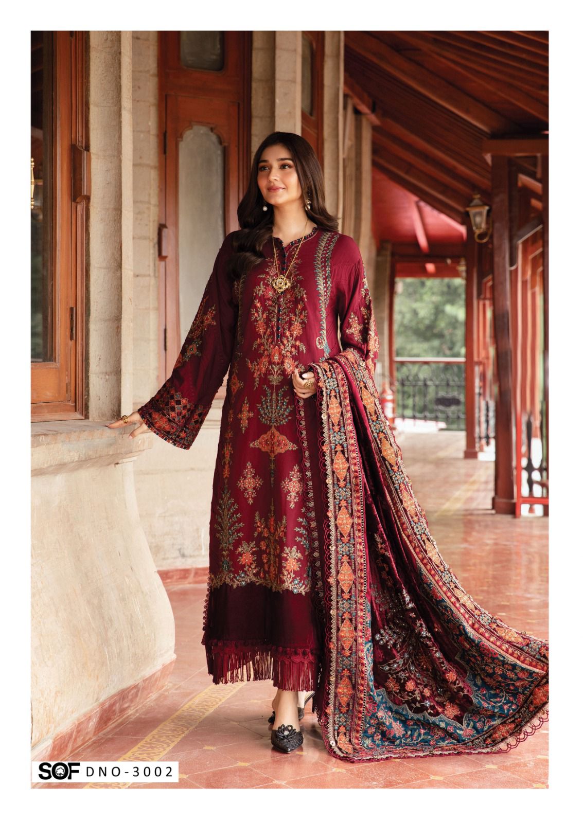 Asim Jofa Vol 3 Shree Om Mix Cotton Karachi Salwar Suits Exporter India