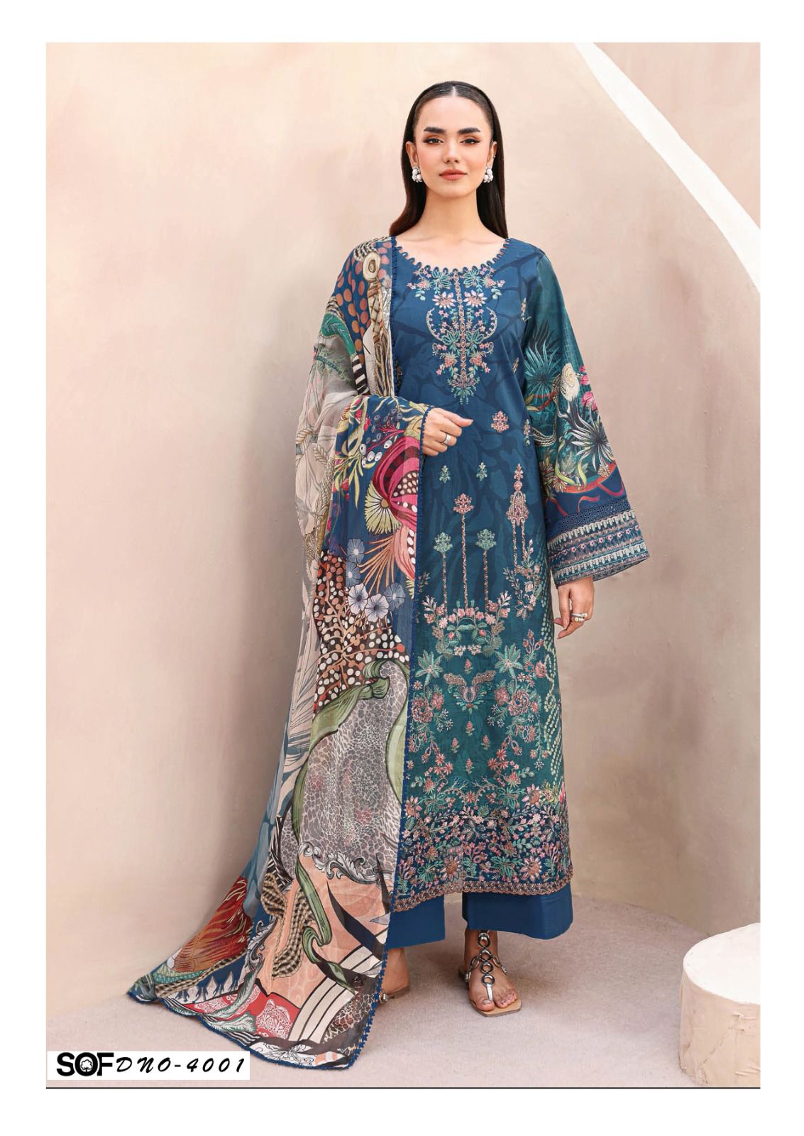 Asim Jofa Vol 4 Shree Om Mix Cotton Karachi Salwar Suits Manufacturer Ahmedabad