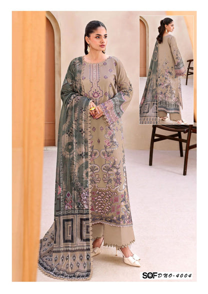 Asim Jofa Vol 4 Shree Om Mix Cotton Karachi Salwar Suits Manufacturer Ahmedabad