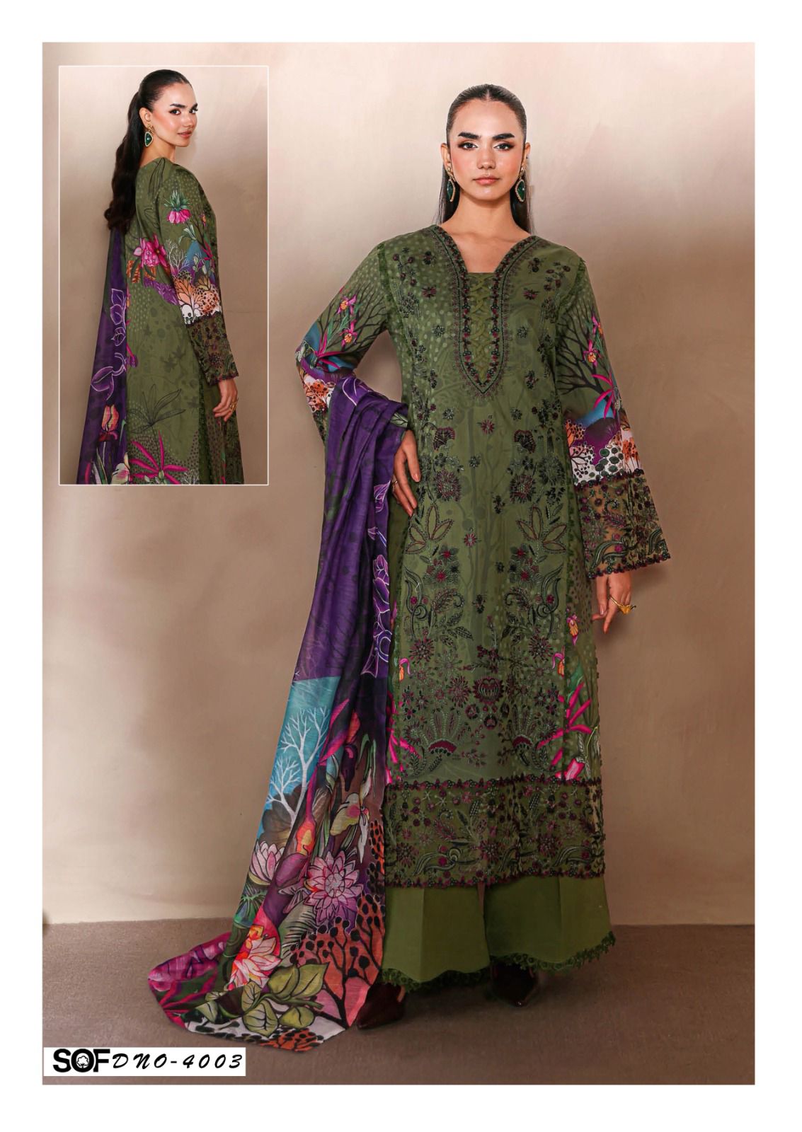 Asim Jofa Vol 4 Shree Om Mix Cotton Karachi Salwar Suits Manufacturer Ahmedabad