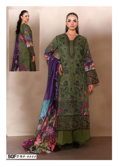 Asim Jofa Vol 4 Shree Om Mix Cotton Karachi Salwar Suits Manufacturer Ahmedabad