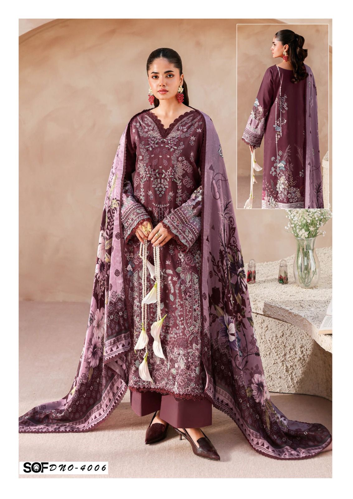 Asim Jofa Vol 4 Shree Om Mix Cotton Karachi Salwar Suits Manufacturer Ahmedabad