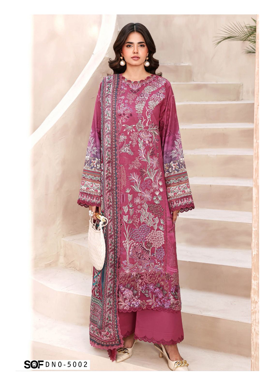 Asim Jofa Vol 5 Shree Om Cotton Karachi Salwar Suits Wholesale Price