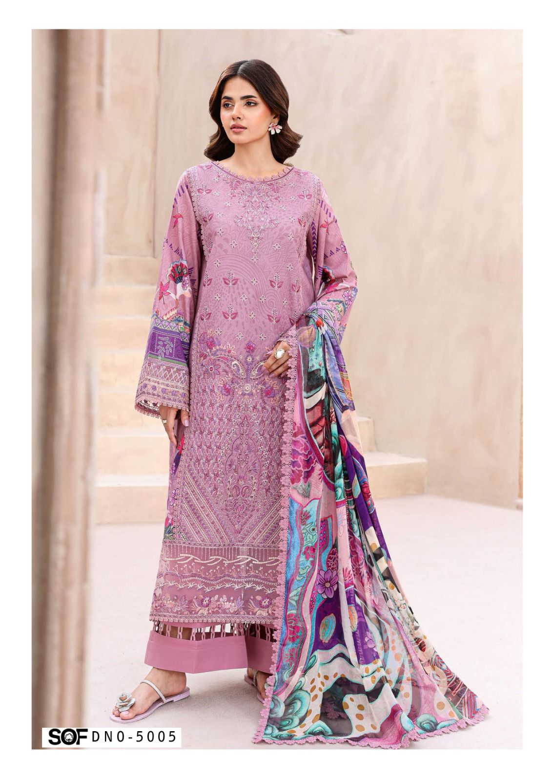 Asim Jofa Vol 5 Shree Om Cotton Karachi Salwar Suits Wholesale Price
