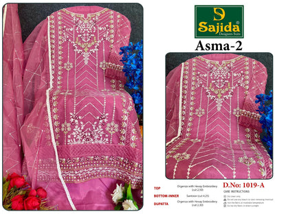 Asma Vol 2 Sajida Organza Pakistani Salwar Suits Supplier