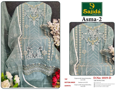 Asma Vol 2 Sajida Organza Pakistani Salwar Suits Supplier