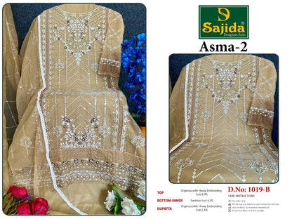 Asma Vol 2 Sajida Organza Pakistani Salwar Suits Supplier