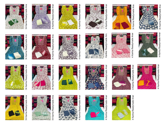 Asman 171224 Kanha Reyon Readymade Anarkali Suits Wholesaler