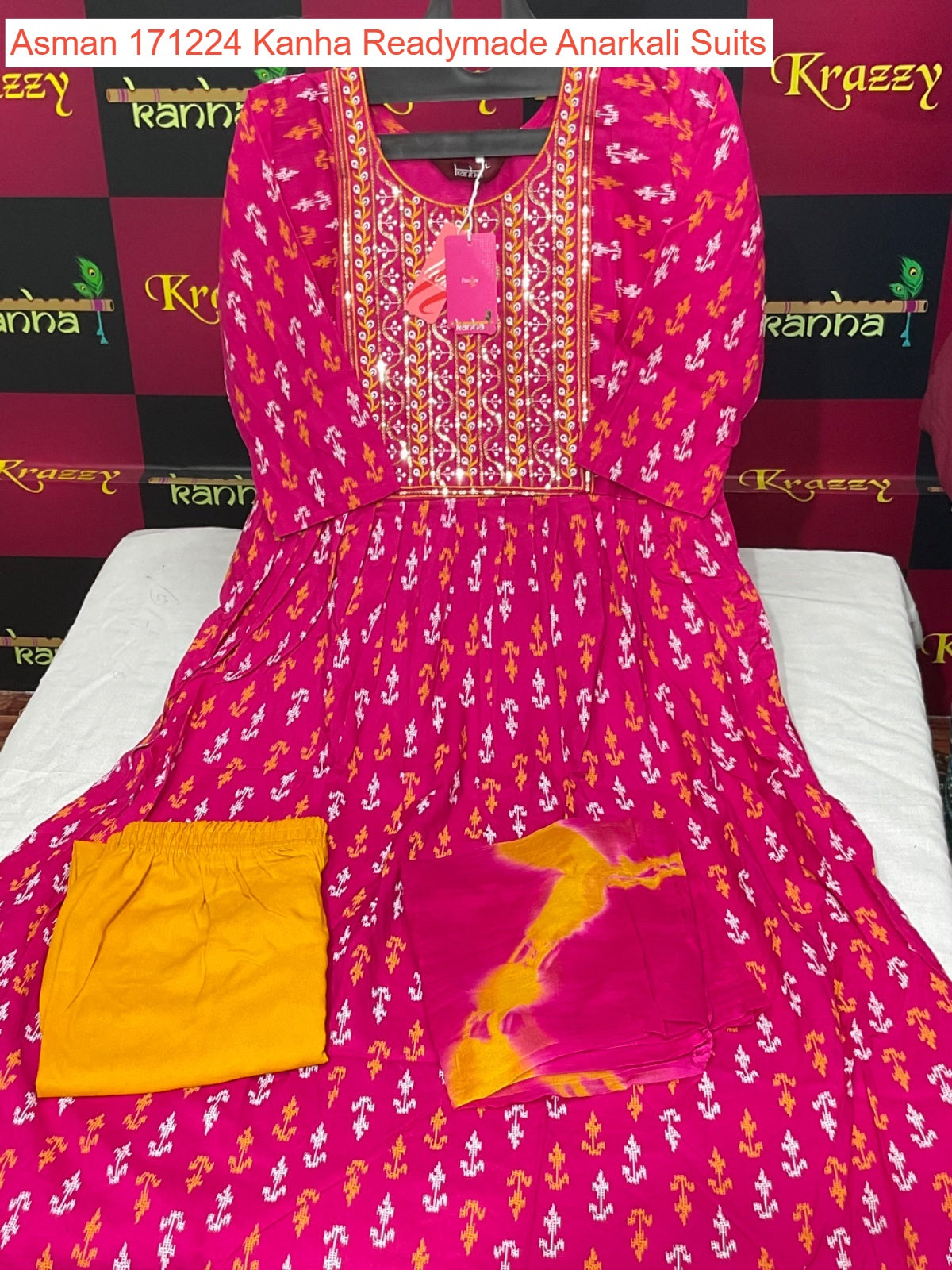 Asman 171224 Kanha Reyon Readymade Anarkali Suits Wholesaler