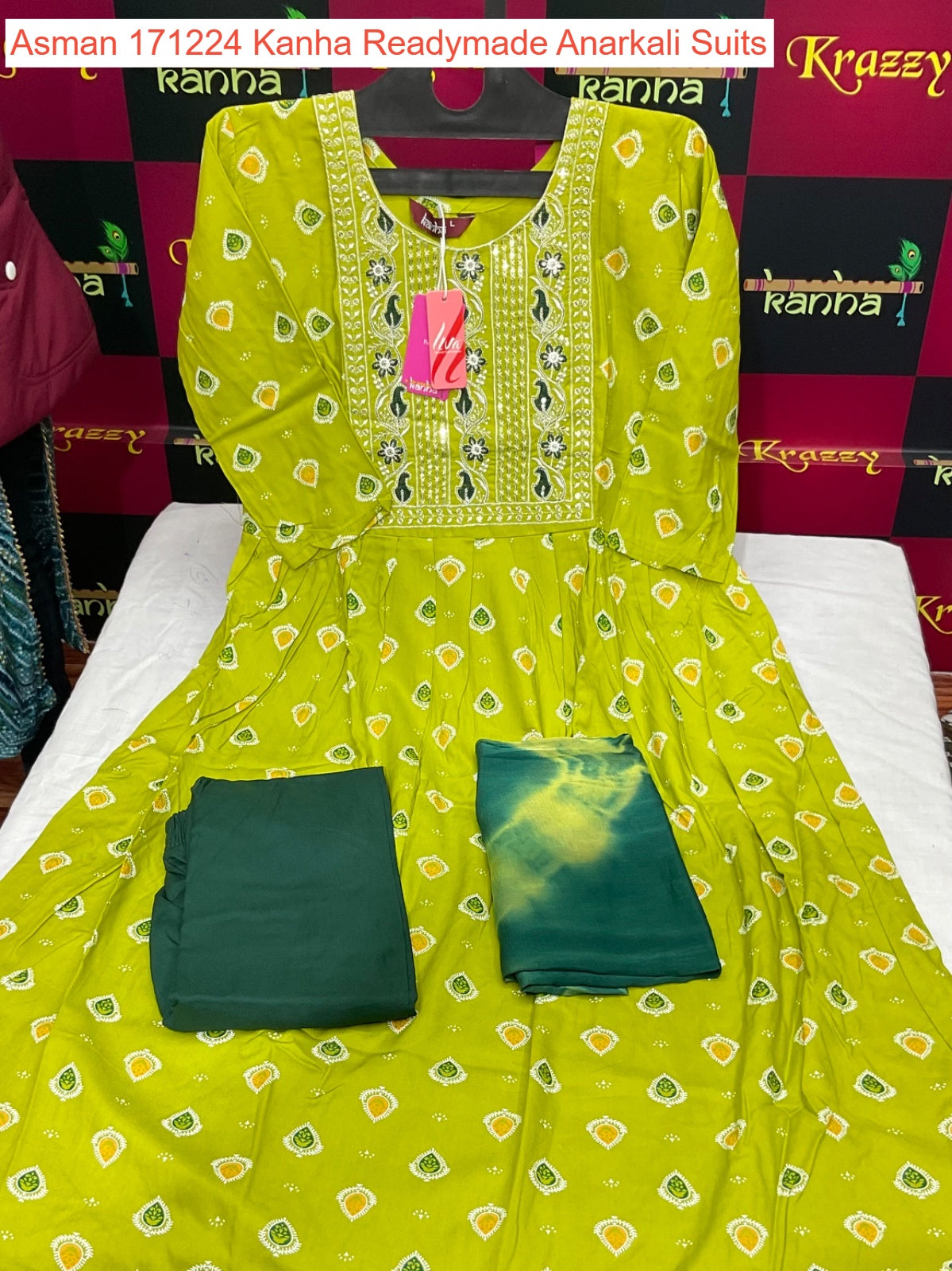 Asman 171224 Kanha Reyon Readymade Anarkali Suits Wholesaler