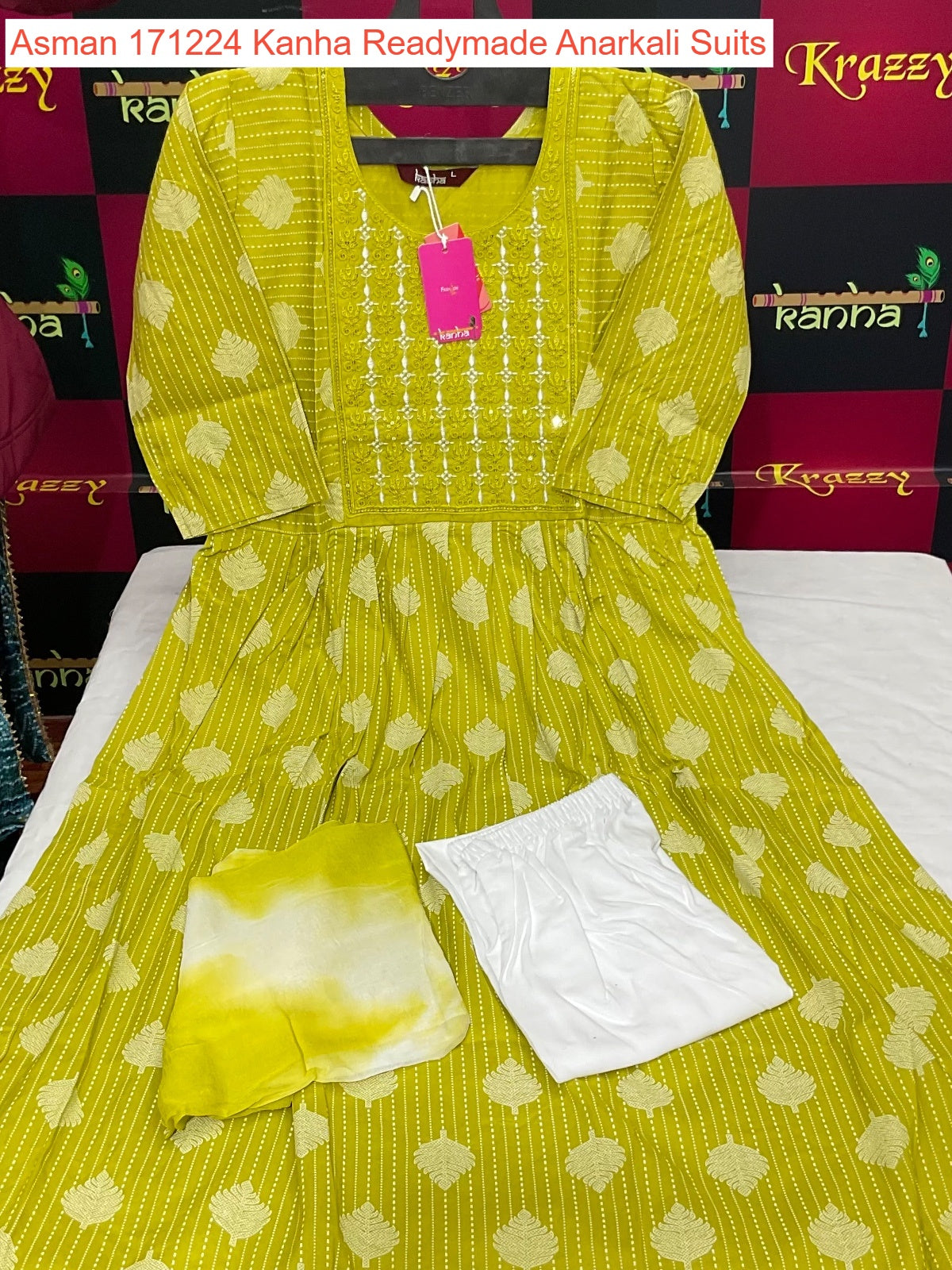 Asman 171224 Kanha Reyon Readymade Anarkali Suits Wholesaler