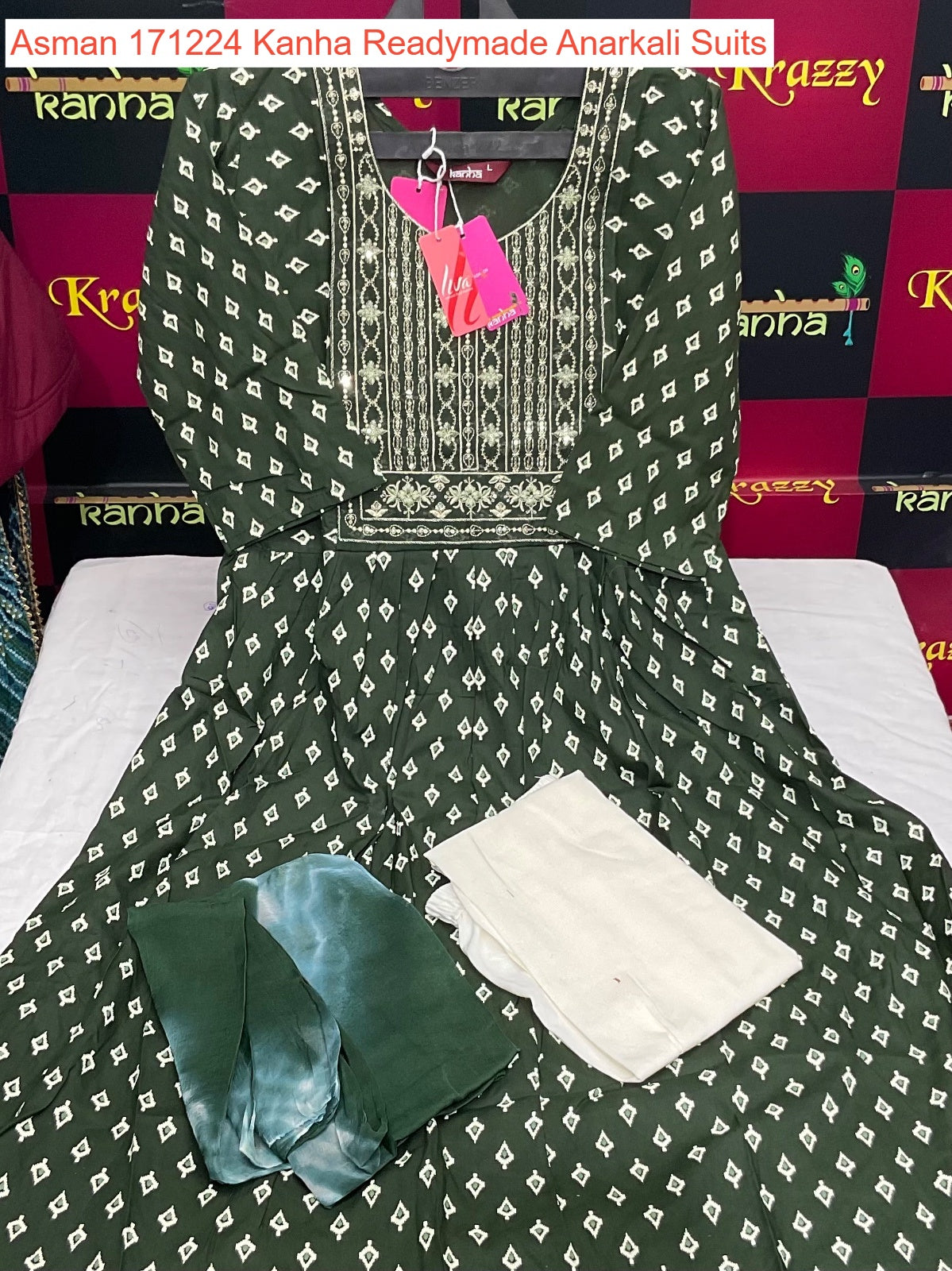 Asman 171224 Kanha Reyon Readymade Anarkali Suits Wholesaler