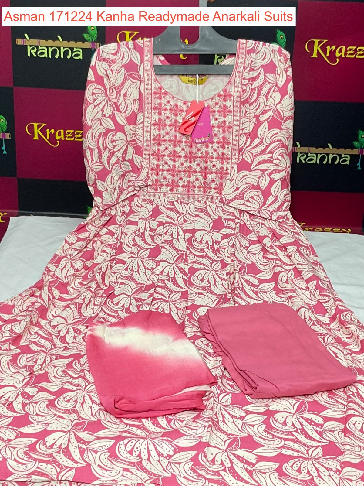 Asman 171224 Kanha Reyon Readymade Anarkali Suits Wholesaler