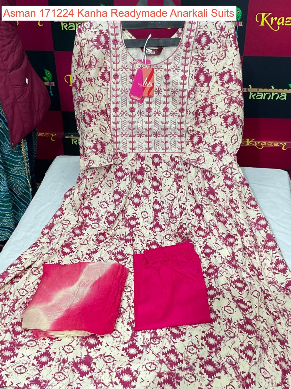 Asman 171224 Kanha Reyon Readymade Anarkali Suits Wholesaler