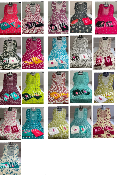 Asman 211124 Kanha Reyon Readymade Anarkali Suits Wholesale Rate