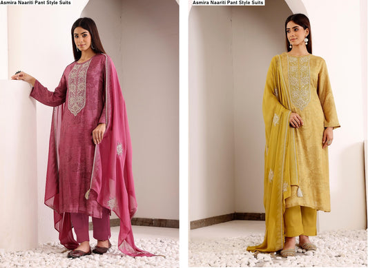 Asmira Naariti Shan Silk Pant Style Suits Wholesale