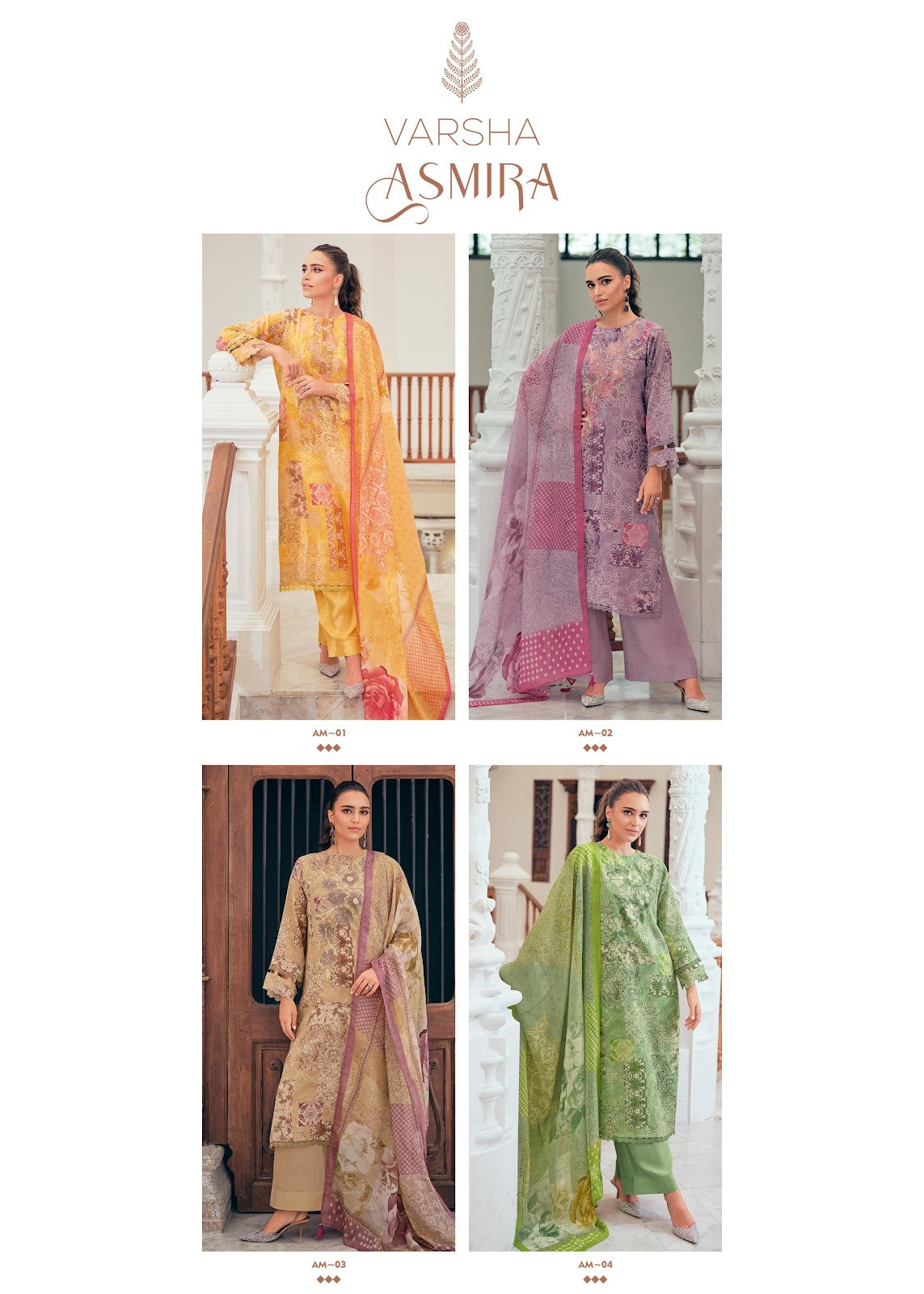 Asmira Varsha Fashions Cotton Linen Plazzo Style Suits