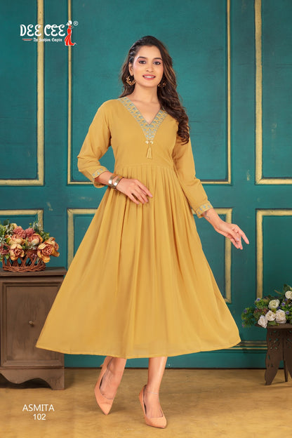 Asmita Deecee Georgette Anarkali Kurtis Manufacturer India