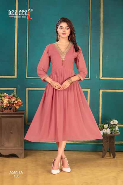 Asmita Deecee Georgette Anarkali Kurtis Manufacturer India