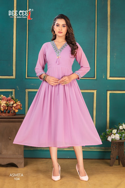 Asmita Deecee Georgette Anarkali Kurtis Manufacturer India