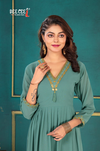 Asmita Deecee Georgette Anarkali Kurtis Manufacturer India