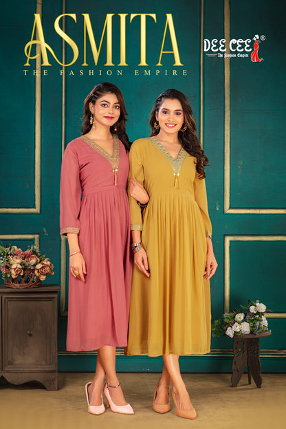 Asmita Deecee Georgette Anarkali Kurtis Manufacturer India