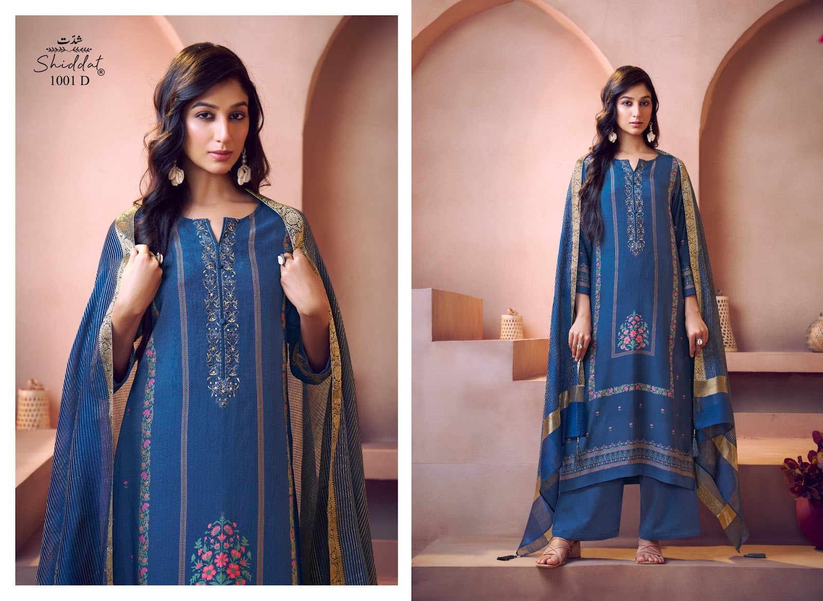 Asora Shiddat Muslin Plazzo Style Suits Supplier