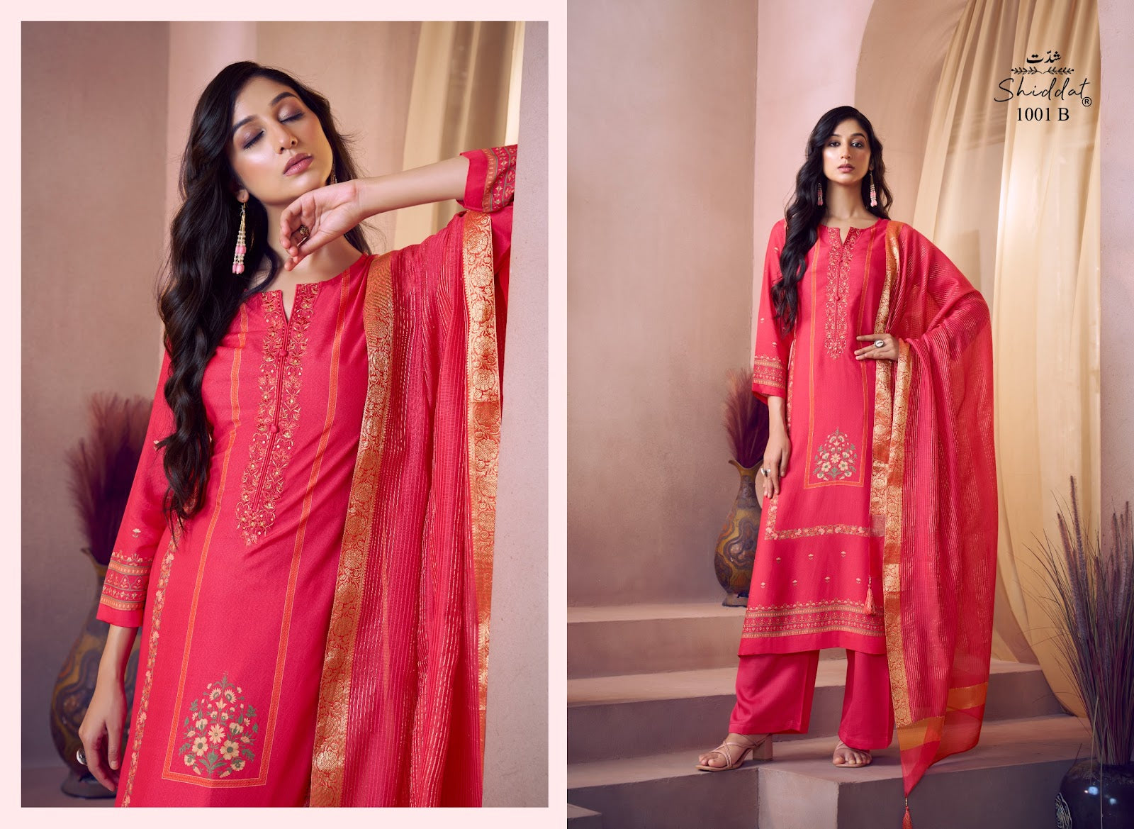 Asora Shiddat Muslin Plazzo Style Suits Supplier