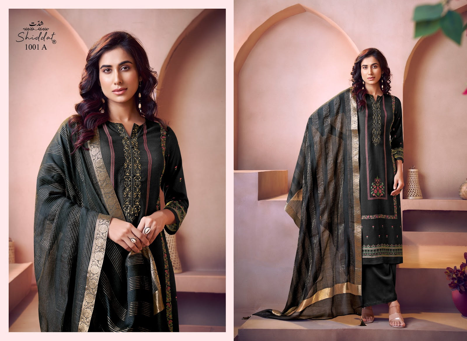 Asora Shiddat Muslin Plazzo Style Suits Supplier