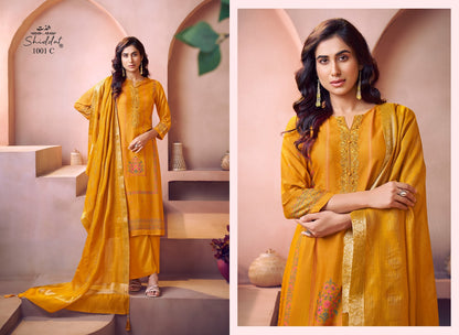 Asora Shiddat Muslin Plazzo Style Suits Supplier