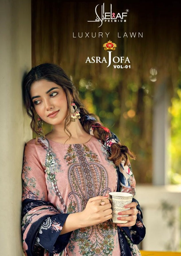 Asrajofa Vol 1 Elaf Indo Cotton Karachi Readymade Suits Wholesale Rate