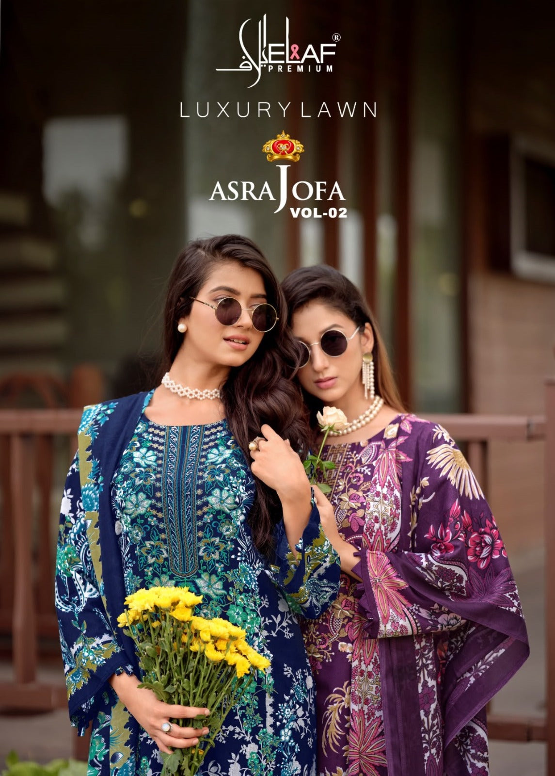 Asrajofa Vol 2 Elaf Mix Cotton Karachi Readymade Suits Exporter Ahmedabad