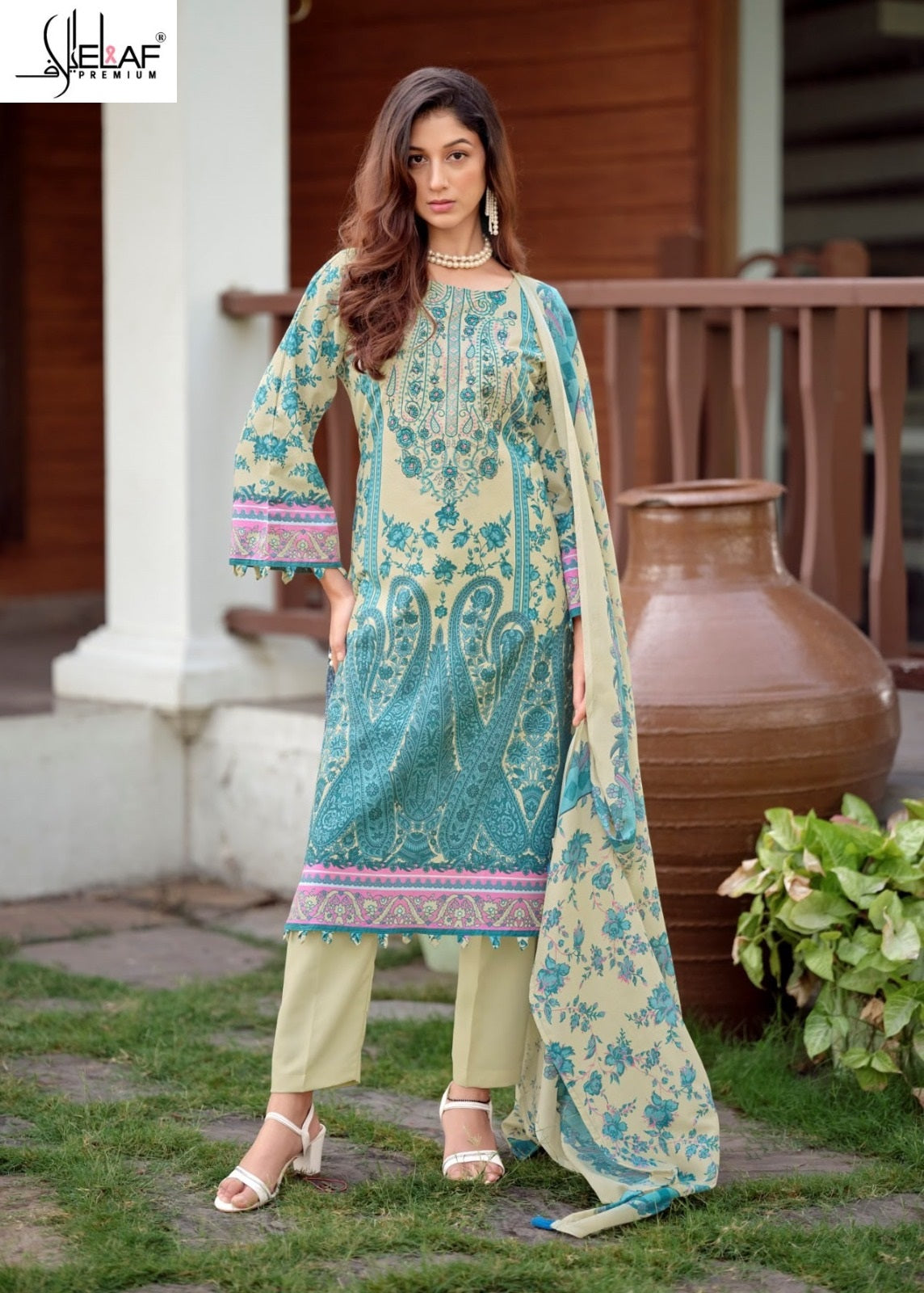 Asrajofa Vol 2 Elaf Mix Cotton Karachi Readymade Suits Exporter Ahmedabad