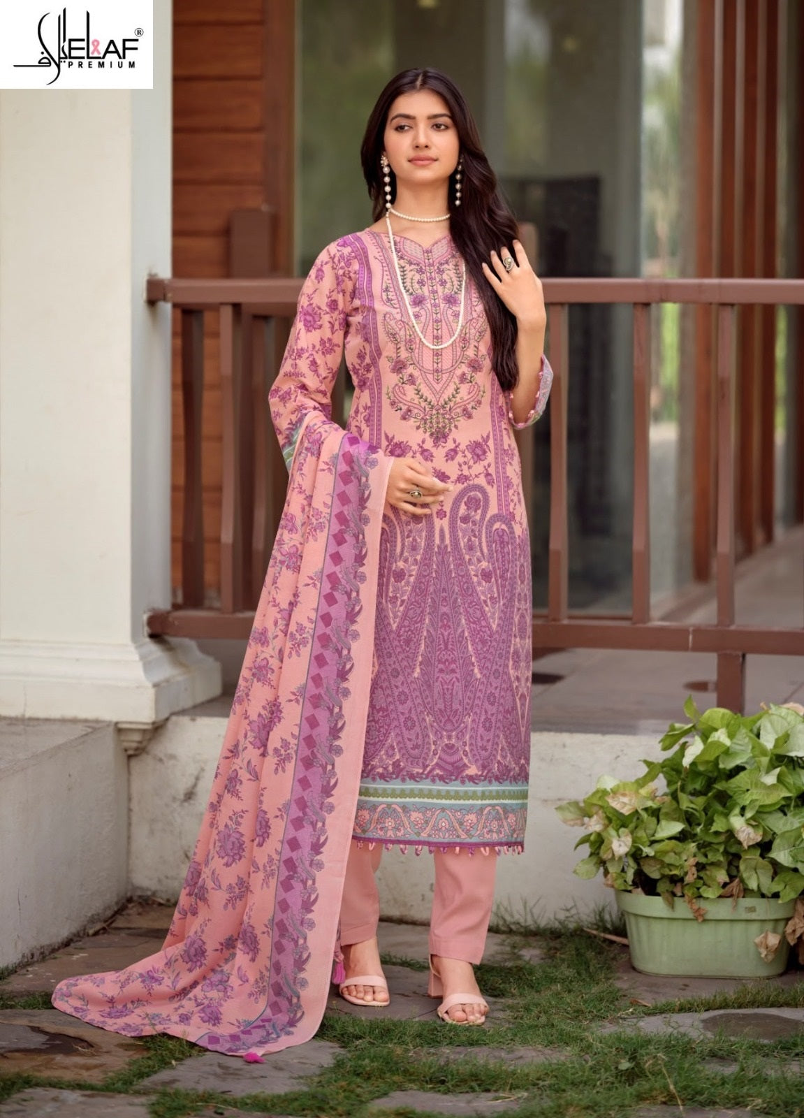 Asrajofa Vol 2 Elaf Mix Cotton Karachi Readymade Suits Exporter Ahmedabad