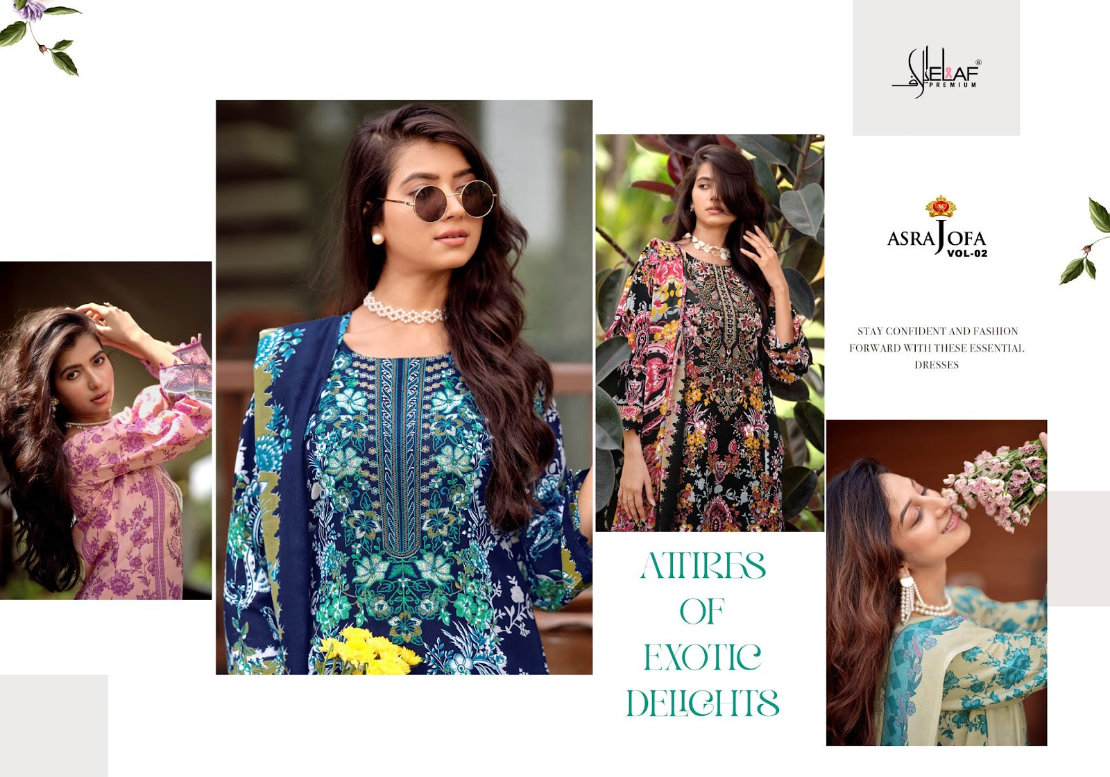Asrajofa Vol 2 Elaf Cotton Karachi Salwar Suits Wholesaler Ahmedabad